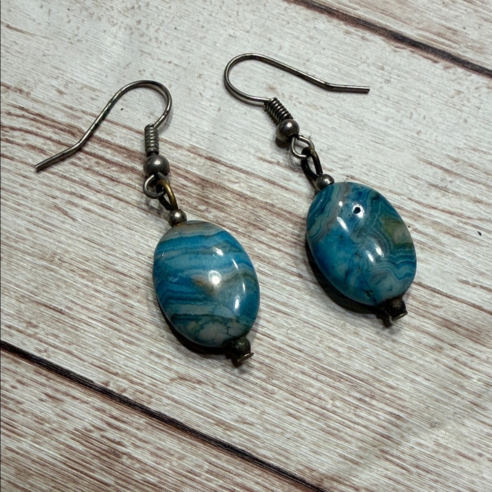 Laguna Lace Agate Drop Dangle Earrings